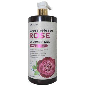 NEW PUR BOTANICA Stress Release Rose Shower Gel With Peppermint 32 fl oz 960 ml